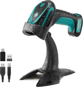 Industrial Bluetooth Barcode Scanner - 1D/2D/QR, USB, Drop/Dust/Waterproof