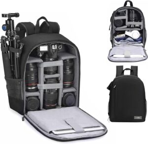 Small Black DSLR Camera Backpack
