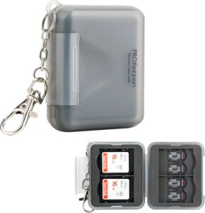 Water-Resistant SD Card Holder – 12 Slots, Grey
