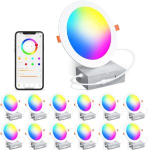 Smart RGBCW Recessed Lights 12-Pack