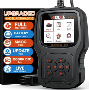 ANCEL AD530 OBD2 Scanner, Code Reader with Live Data & Battery Tester