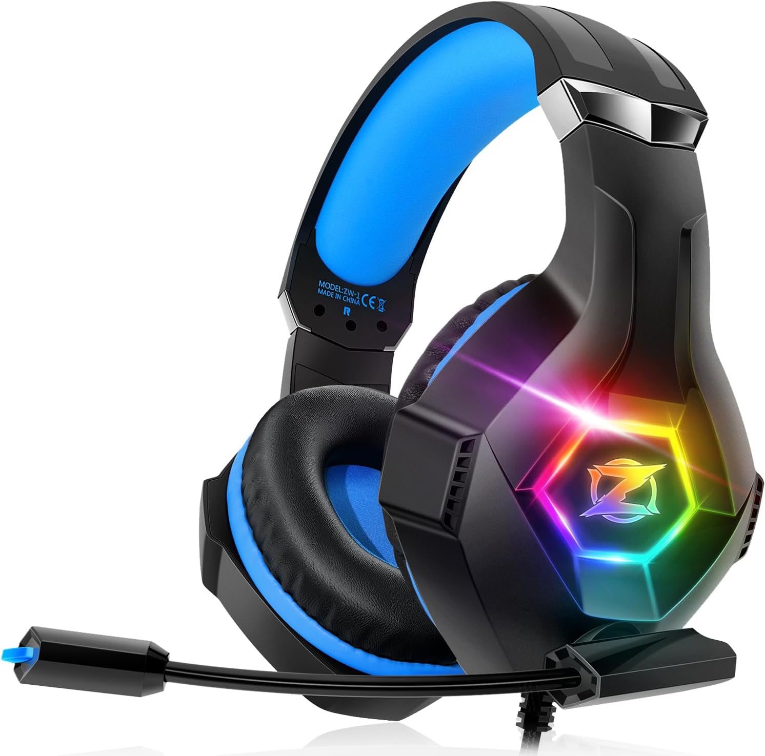 7.1 Surround Gaming Headset w/Mic, RGB - Blue