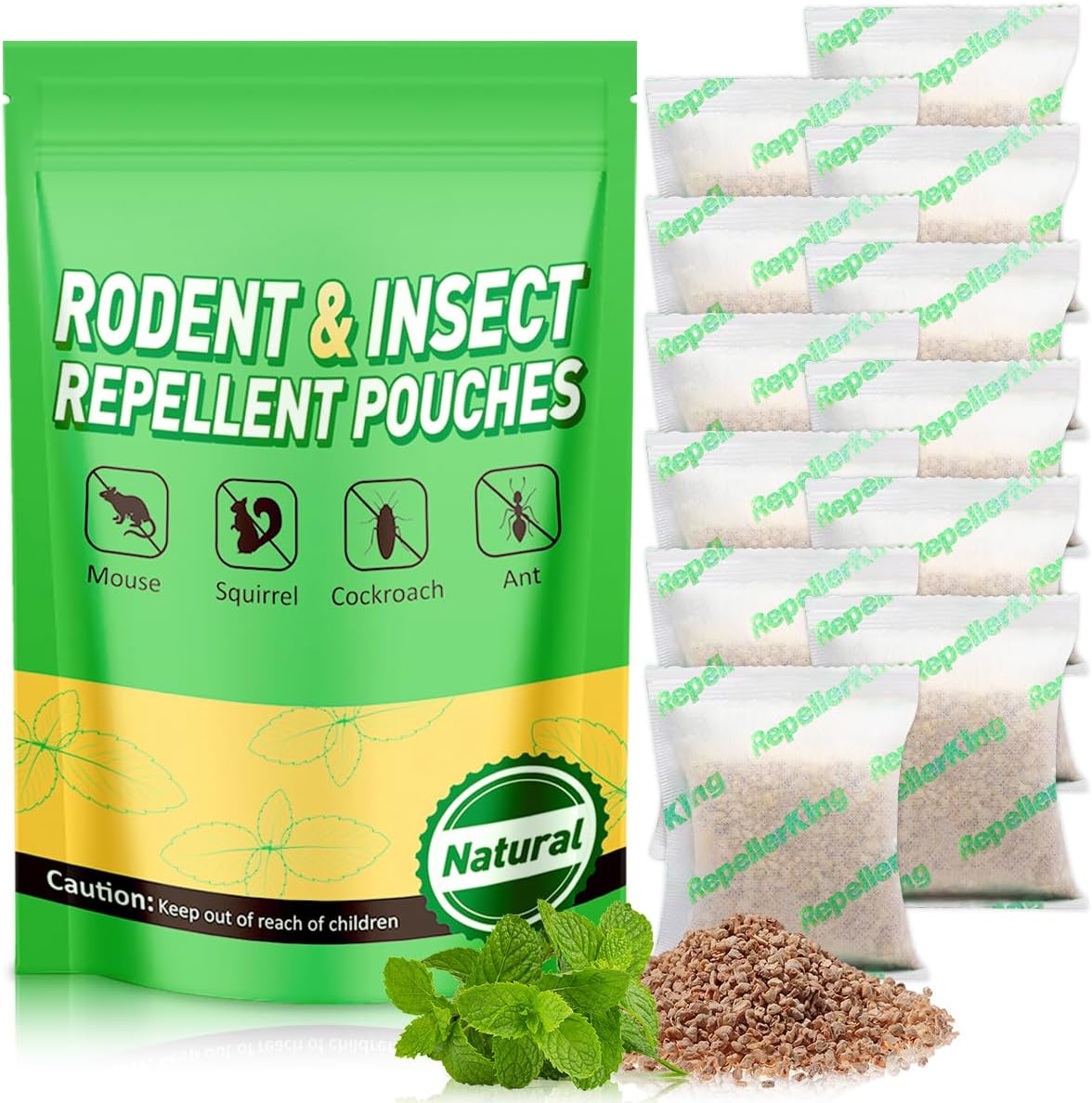 Peppermint Oil Rodent & Insect Repellent Pouches (12)
