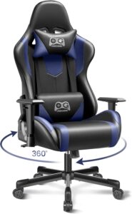 Blue Gaming Chair with Lumbar Support