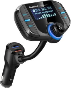 Sumind Bluetooth FM Transmitter w/ Display & USB Ports