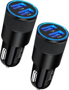 2Pack 3.4A Fast Car Charger for iPhone Samsung iPad