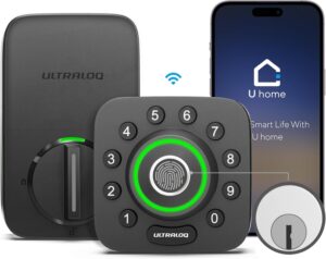 ULTRALOQ U-Bolt Pro WiFi Smart Lock, 8-in-1 Keyless Entry