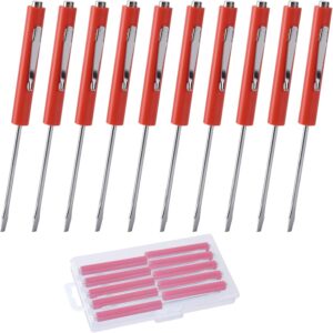 10PCS Magnetic Mini Screwdriver Set - Red