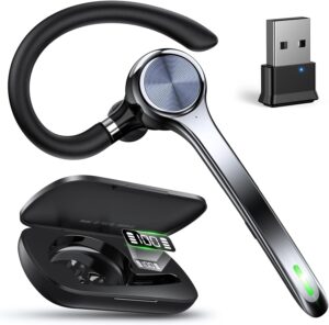 Wireless Earpiece, 72H Case, Noise Canceling Mic