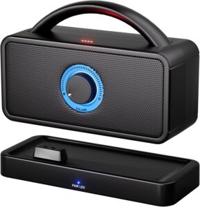 5.8GHz Wireless TV Speakers for Seniors, No Lag, 5 Cables Included