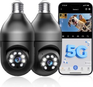 5G WiFi 2K Light Bulb Security Camera