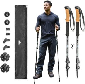 Cascade Mtn Tech Aluminum Trekking Poles w/ Tip Kit