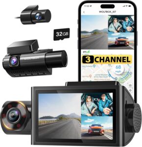 WOLFBOX i07 3CH 4K WiFi GPS Dash Cam
