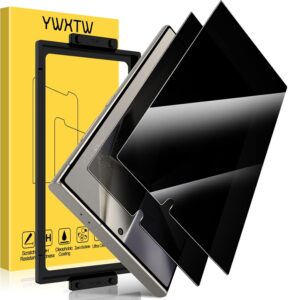 YWXTW EZ Unlock S24 Ultra Privacy Screen Protector 2 Pack