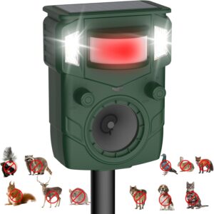 2025 Solar Animal Repellent w/ LED & Ultrasonic