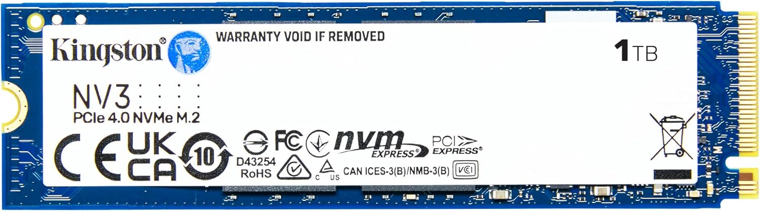 Kingston NV3 1TB PCIe 4.0 NVMe SSD