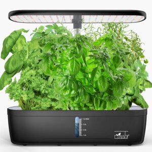 12-Pod Hydroponic Garden w/LED Light & Timer