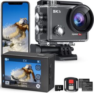 5K30FPS Waterproof Cam w/ WiFi, 64GB, 2 Batteries, 170°