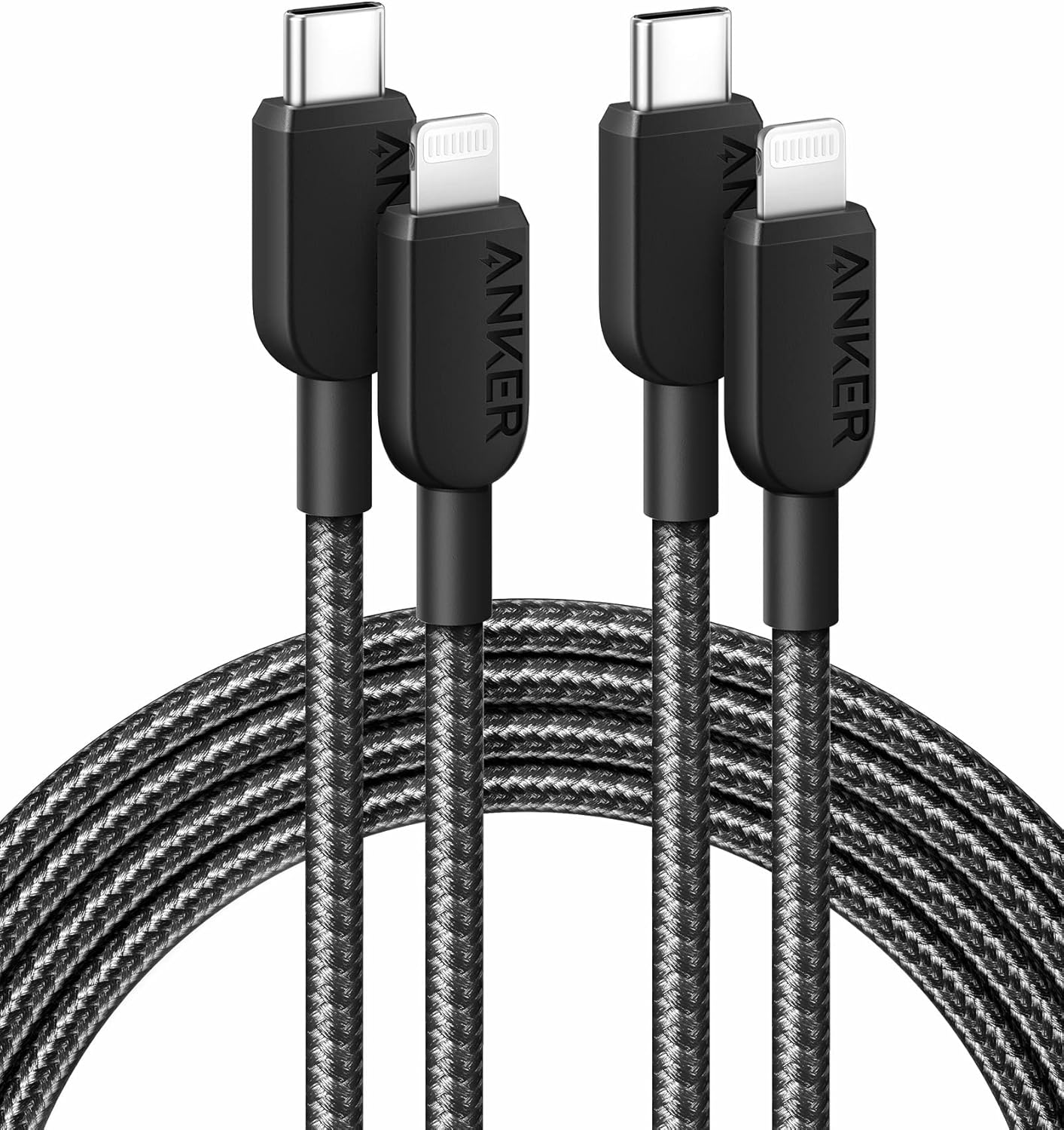 Anker 310 USB-C to Lightning Cable (6FT, 2Pack, MFi)