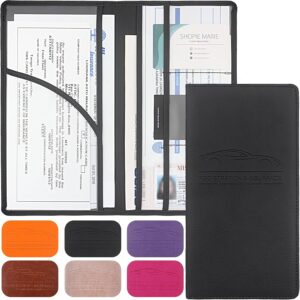 Premium Car Document Holder - Black (Magnetic Shut)
