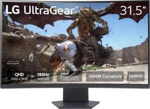 LG 32GS60QC-B 32" Curved QHD 180Hz Gaming Monitor