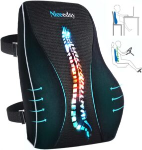Memory Foam Lumbar Pillow w/ Straps