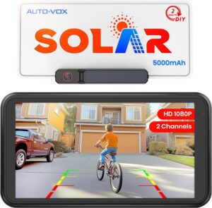 AUTO-VOX 5" 1080P Solar Backup Cam w/Split Screen