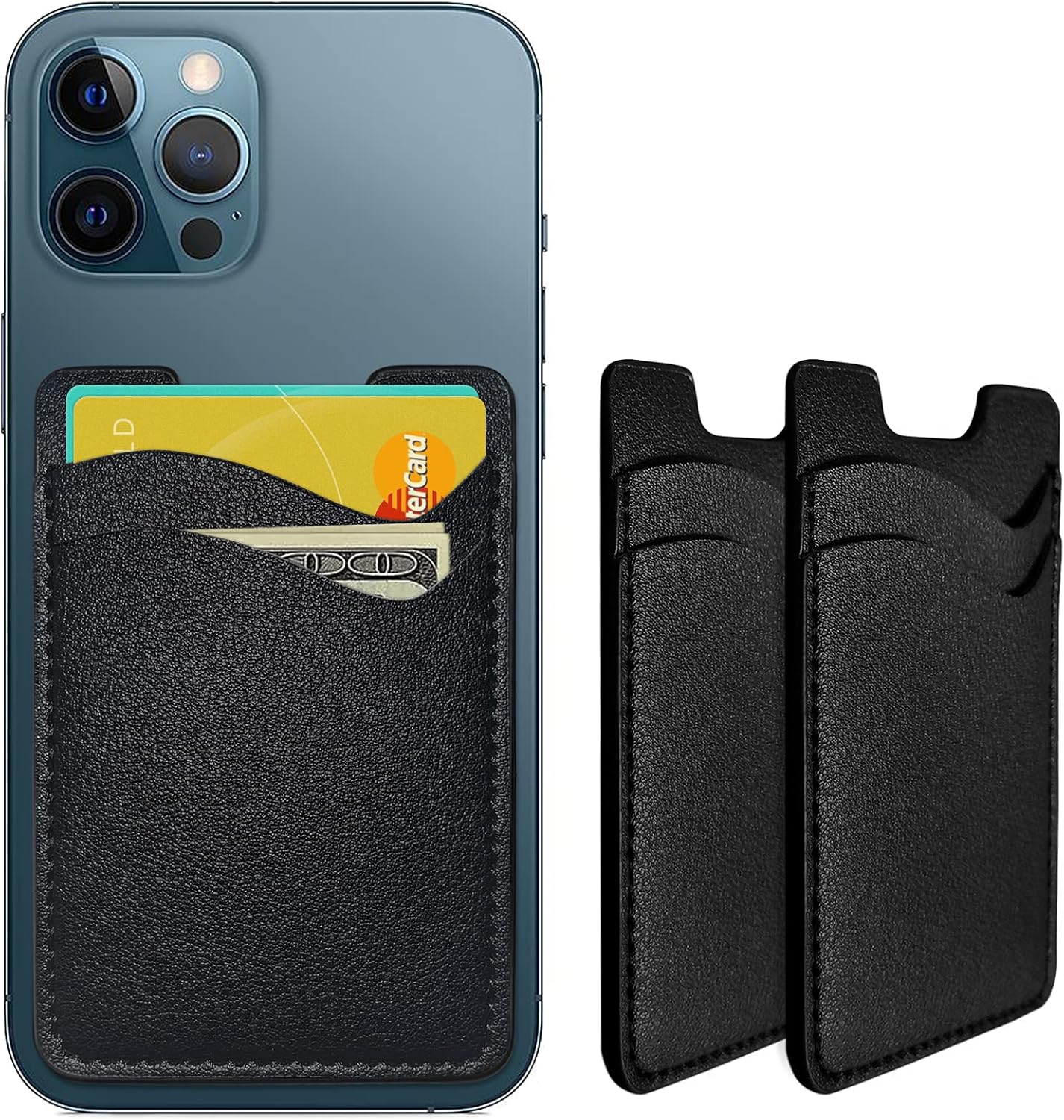 Phone Card Holder Sticker - 2Pack Black