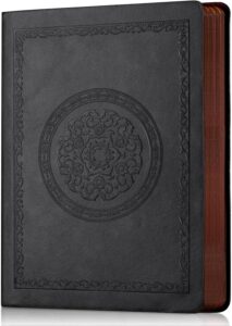 2025 Leather Vintage Journal, 300P, 5.7x8.3", Black