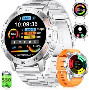 Military Smart Watch: 1.43" AMOLED, Call, 100 Modes