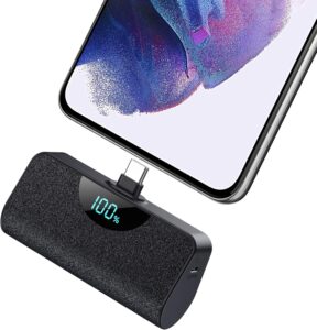5200mAh USB-C Power Bank w/ LCD, iPhone 16/15, Samsung S22/S23