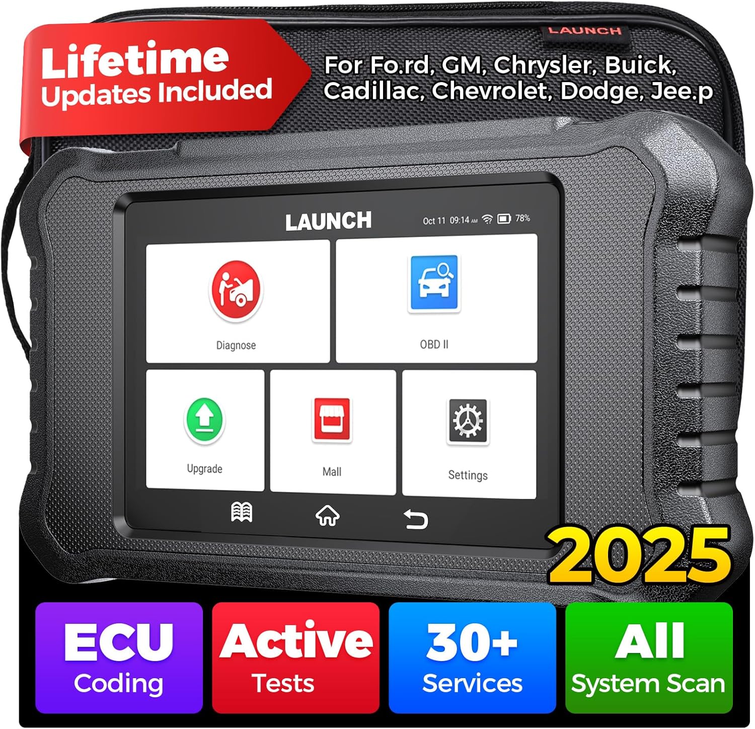 LAUNCH X431 Creader Elite 2.0 OBD2 Scanner, Bi-Directional
