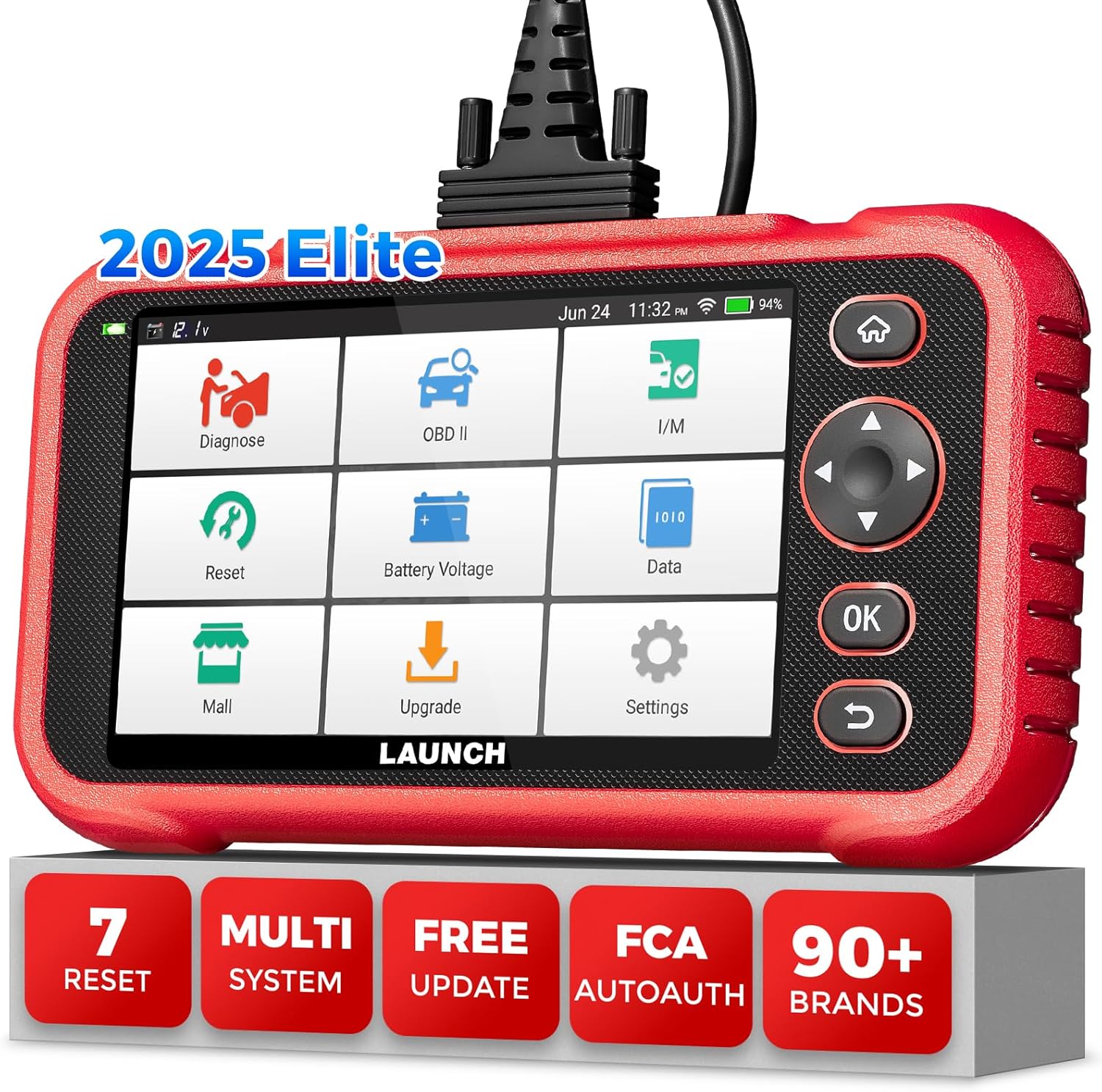 LAUNCH CRP123I V2.0 Elite Scanner, 7 Resets, FCA SGW