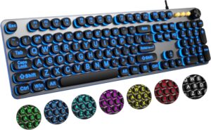 7-Color Backlit Large Print Keyboard for PC