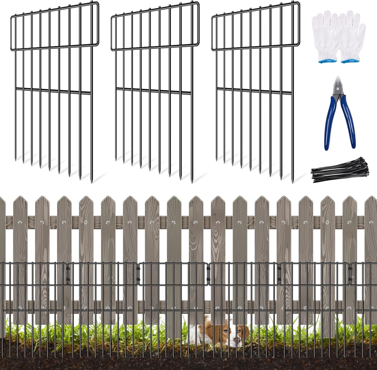 25-Panel 27ft Metal Animal Fence