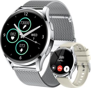 Waterproof Fitness Smartwatch w/ Heart Rate, Calls, Step Tracker