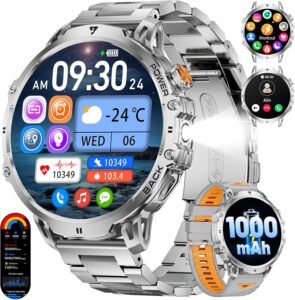 Rugged Bluetooth Smartwatch with HD Display & 100+ Sports Modes