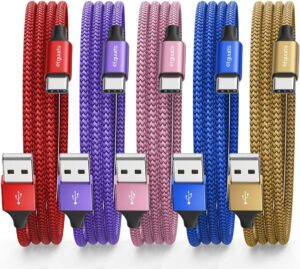 USB C Cable 5-Pack 4ft Fast Charging