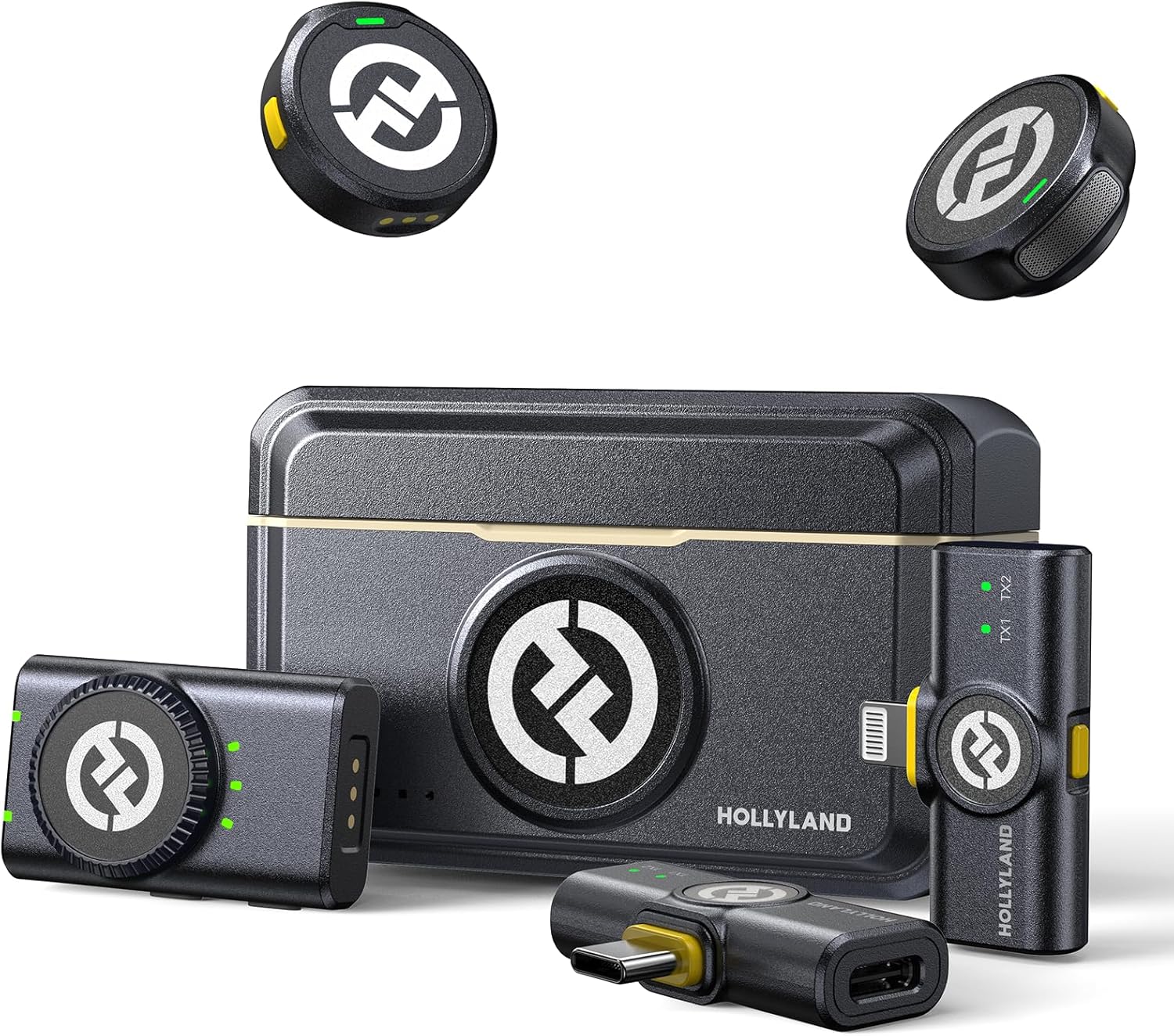 Hollyland Lark M2 Wireless Lav Mic, 48KHz, 1000ft, 30H