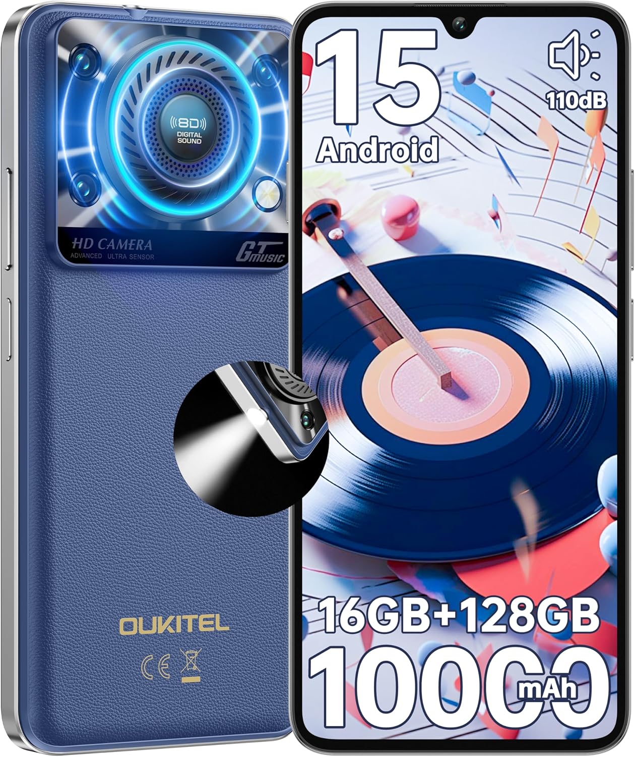 OUKITEL C60 Unlocked 10000mAh Android 15 1TB