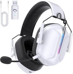 PS5 Wireless Gaming Headset, 40H Battery - White