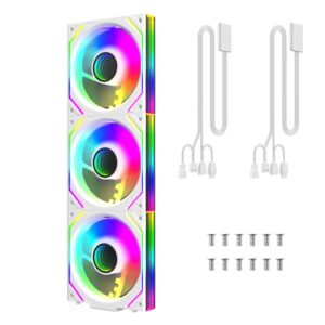 JM-V2 White Infinity ARGB Fan 3-Pack