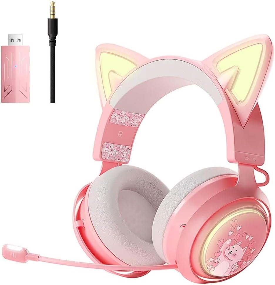 SOMIC GS510 Pro Pink Wireless Gaming Headset