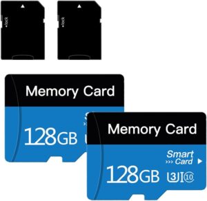 2-Pack 128GB MicroSD Card w/Adapter