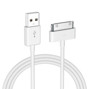 Sarmert 30-Pin USB Charging Cable, 4ft, White