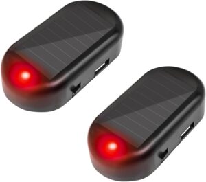 2PCS Car Solar Dummy Alarm LED Light