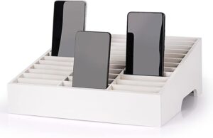36-Grid Wooden Cell Phone Holder
