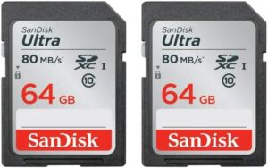 SanDisk Ultra 64GB 2pk SDXC Card
