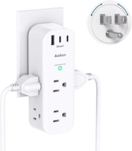 Surge Protector with 6 Outlets, 3 USB Ports