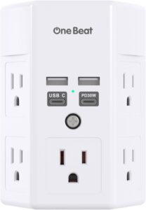 Surge Protector 5-Outlet 4-USB Wall Charger